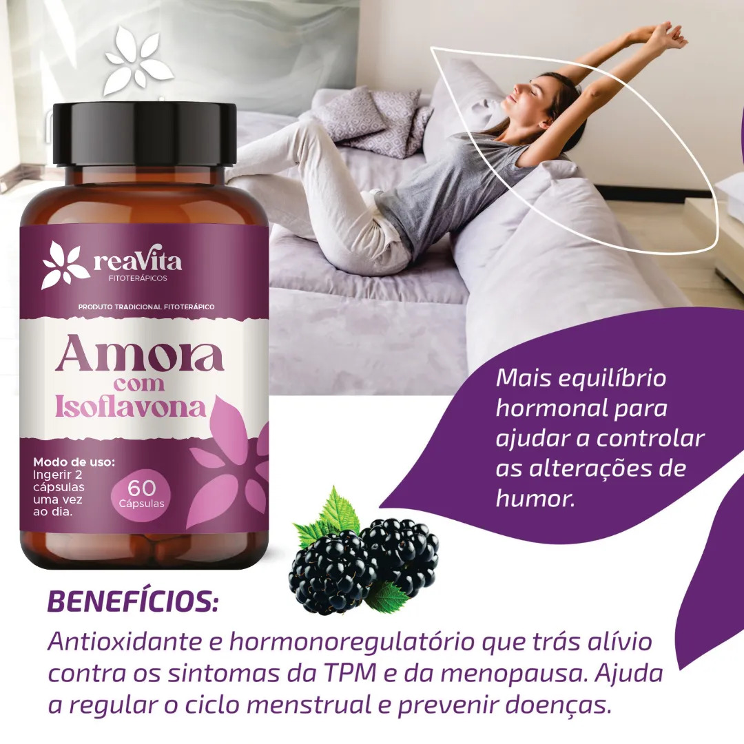 AMORA COM ISOFLAVONA 60CAPS REAVITA