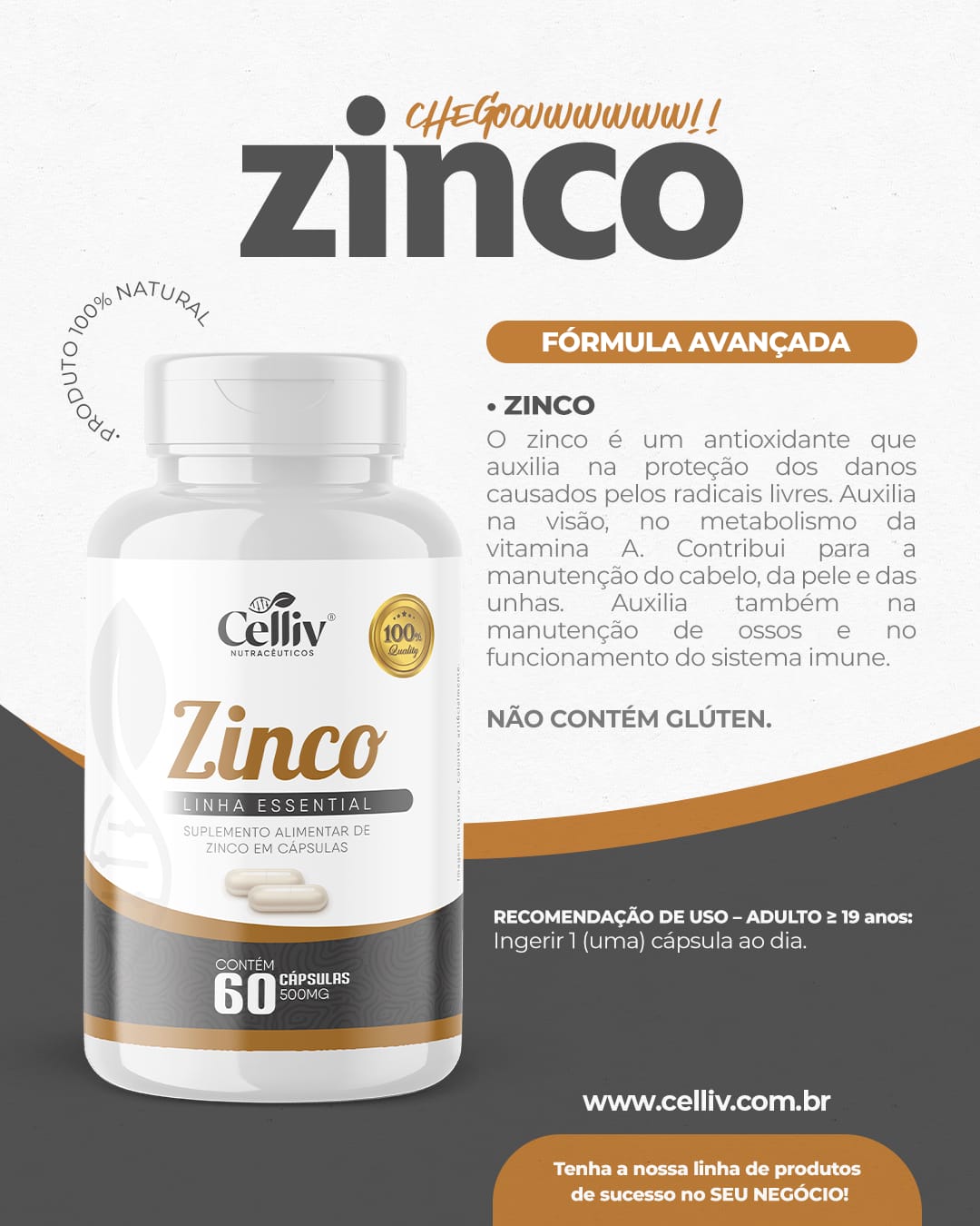 ZINCO 60 CAPS CELLIV