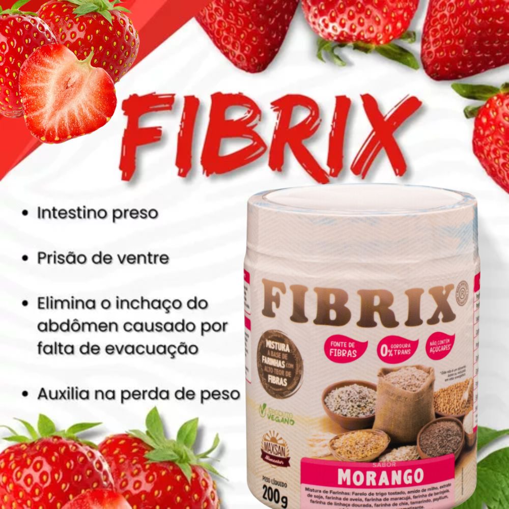 FIBRIX POTE 200GR SABOR MORANGO