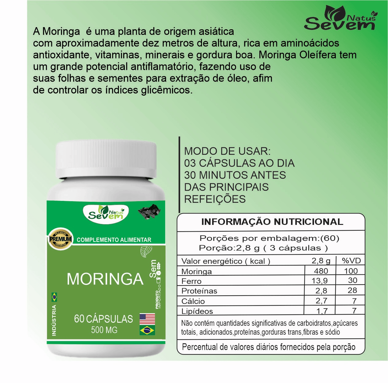 MORINGA 60CPS SEVEN NATUS