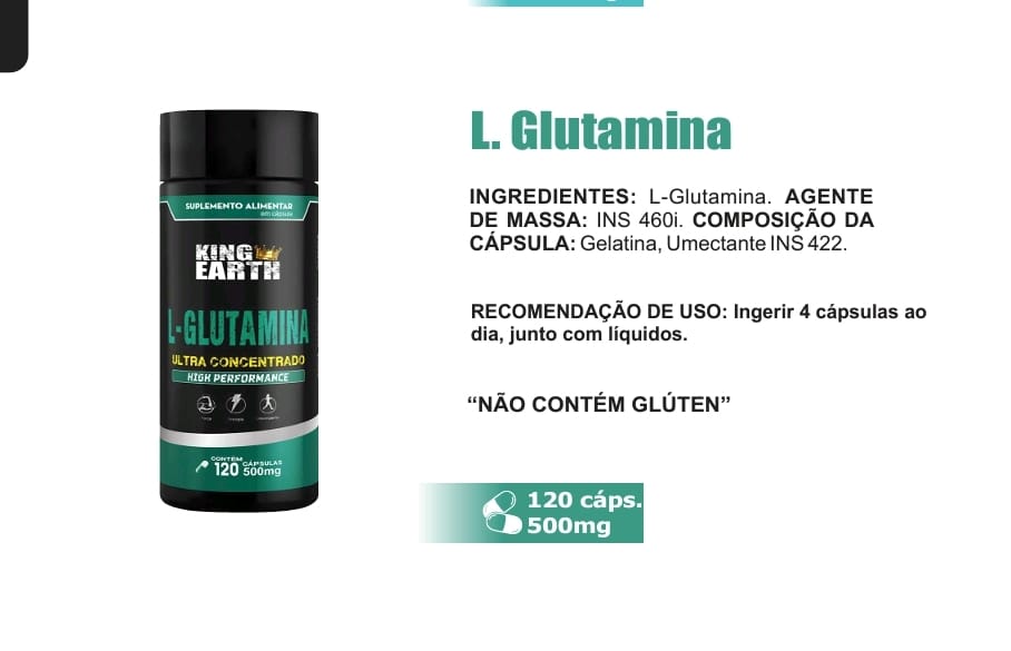 L GLUTAMINA 120 CAPS REI TERRA