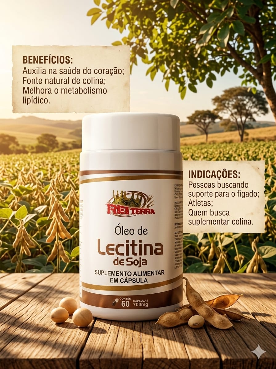 LECITINA DE SOJA 60 CAPS 700MG REI TERRA